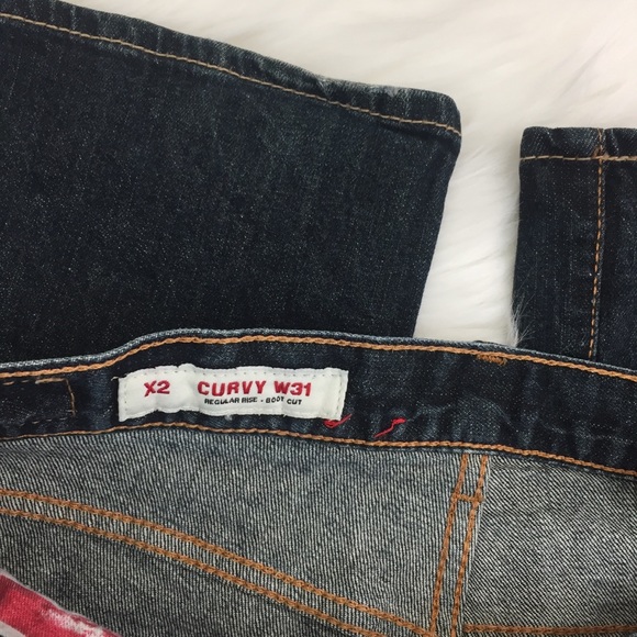 X2 Quality Denim Jeans Size 6 Curvy W31 Bootcut - Picture 5 of 7